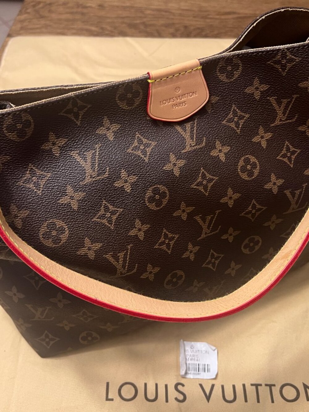 Louis Vuitton Graceful Shoulder Bag MM Brown Canvas